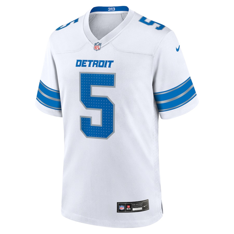Alternative view of David Montgomery #5 Detroit Lions Game Jersey - Men's | White