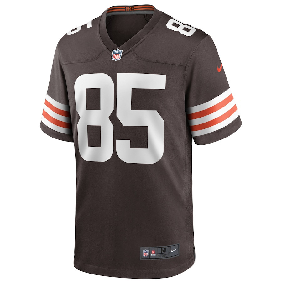 Alternative view of David Njoku #85 Cleveland Browns Game Jersey - Men's | Brown