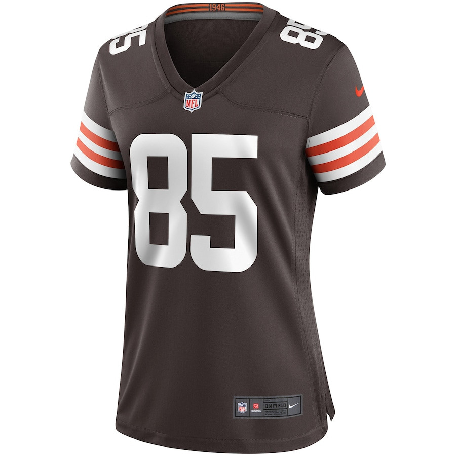 Alternative view of David Njoku #85 Cleveland Browns Game Jersey - Women's | Brown