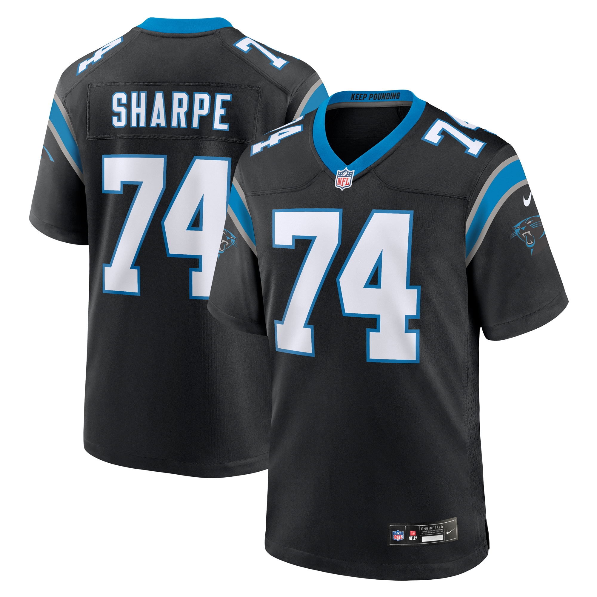 David Sharpe Carolina Panthers Game Jersey - Men's