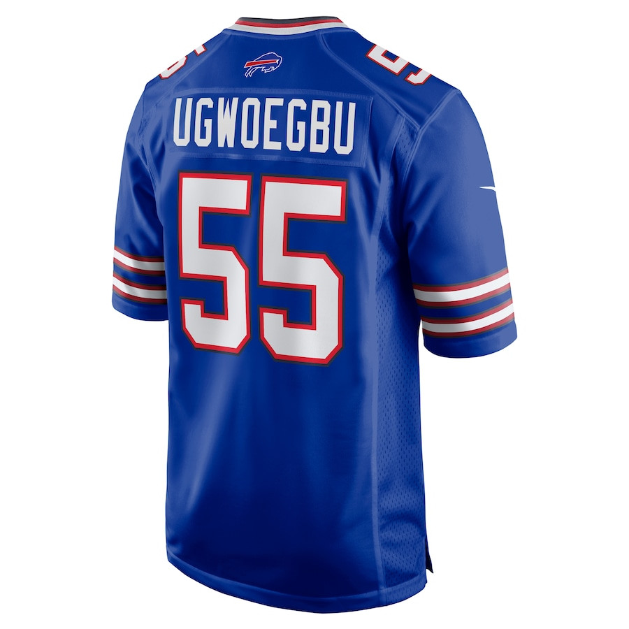David Ugwoegbu #55 Buffalo Bills Game Jersey - Men's | Royal - Image 3