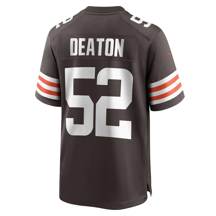 Dawson Deaton #52 Cleveland Browns Game Jersey - Men's | Brown - Image 3