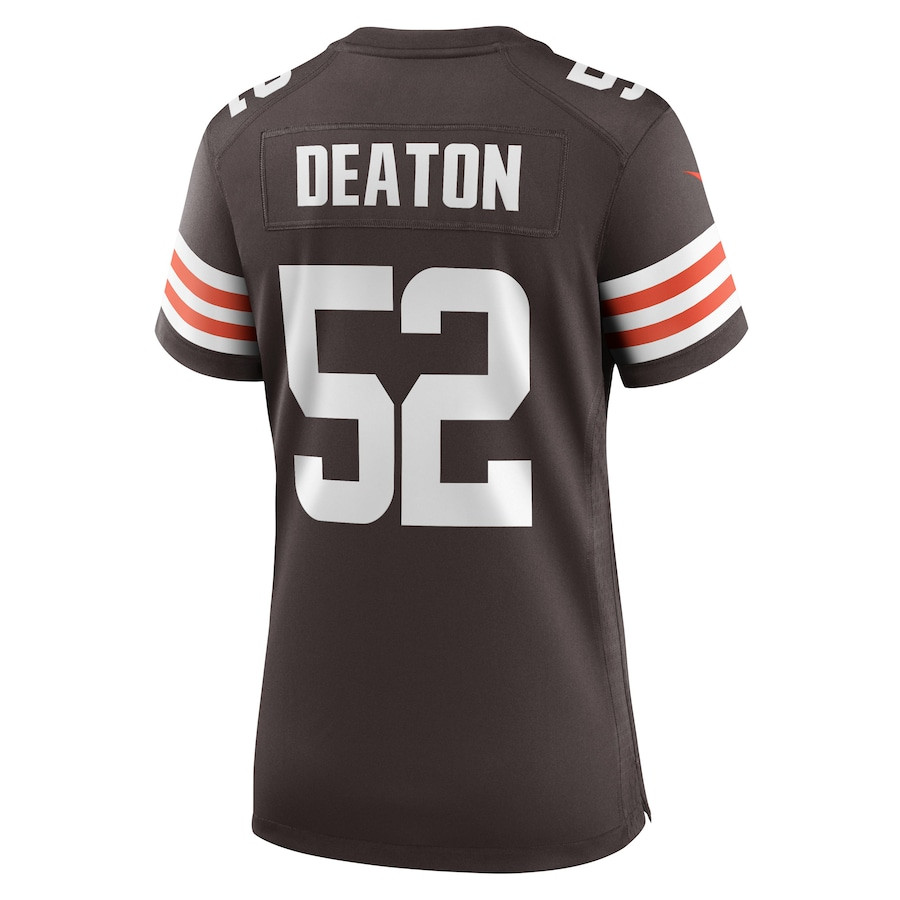 Dawson Deaton #52 Cleveland Browns Game Jersey - Women's | Brown - Image 3