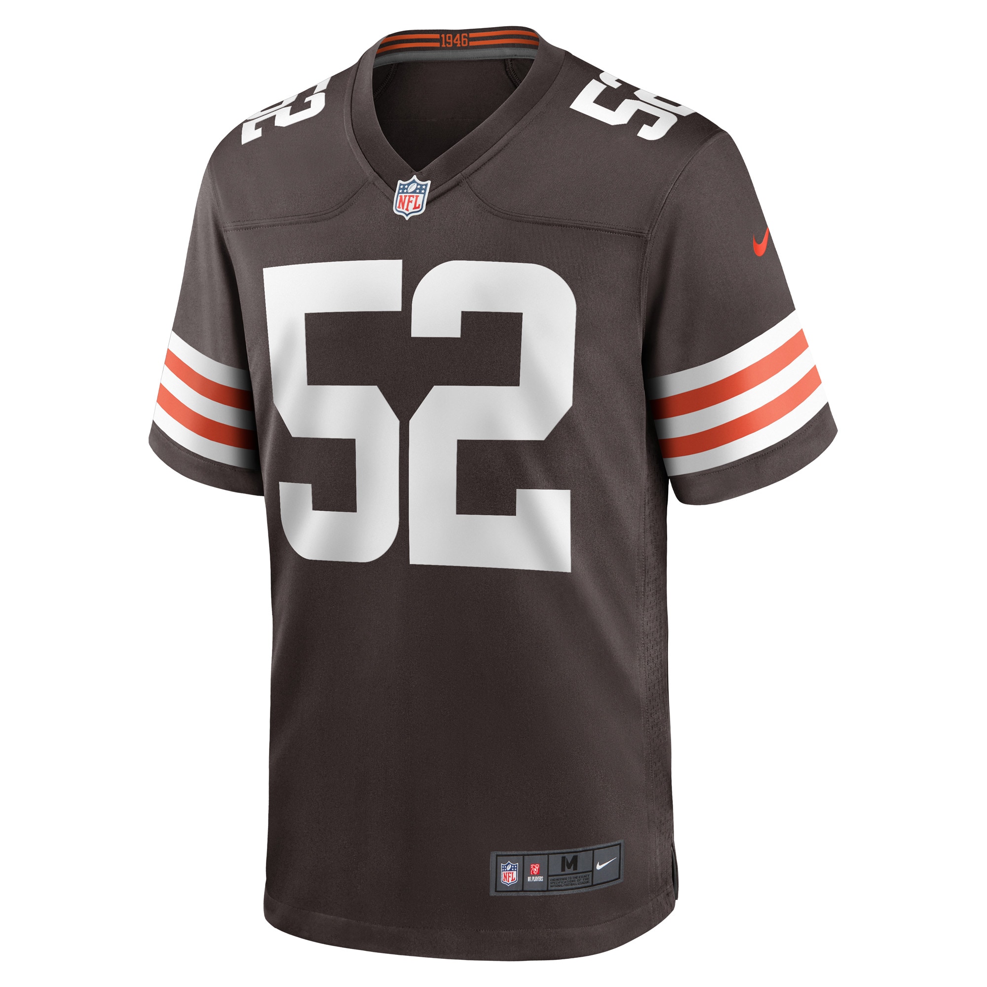 Alternative view of Dawson Deaton Cleveland Browns Game Jersey - Men's