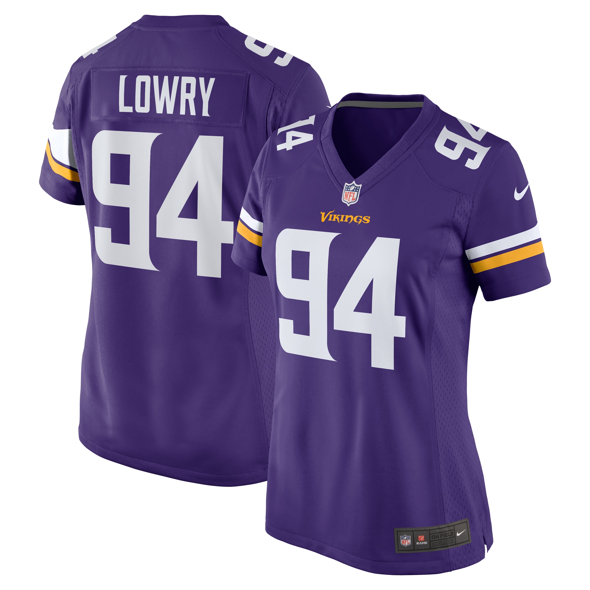 Dean Lowry Minnesota Vikings Game Jersey - Women's