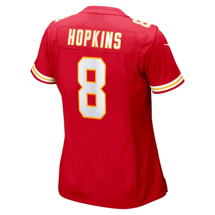 DeAndre Hopkins #8 Kansas City Chiefs Game Jersey - Women's | Red - Image 3