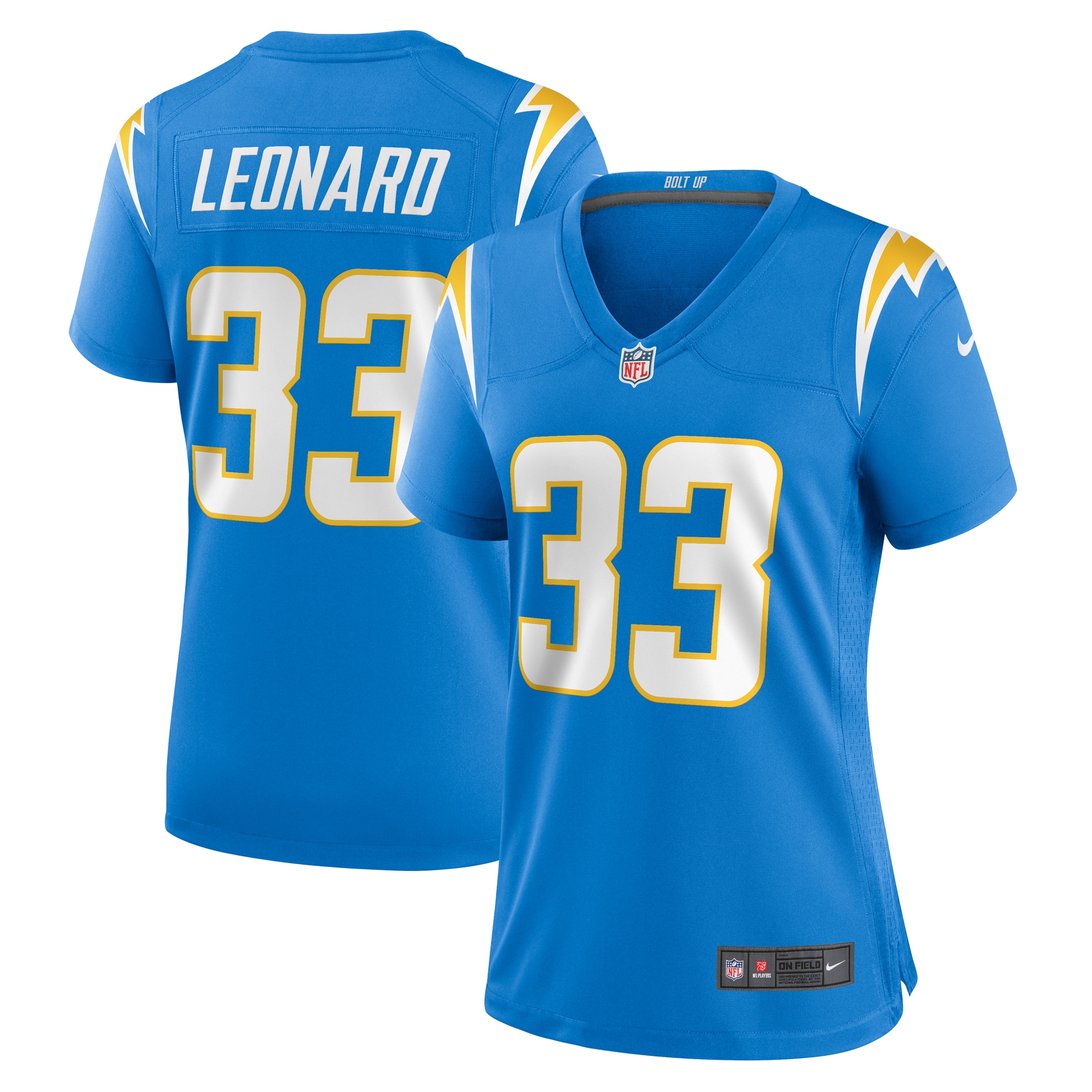 Deane Leonard Los Angeles Chargers Game Jersey - Women's