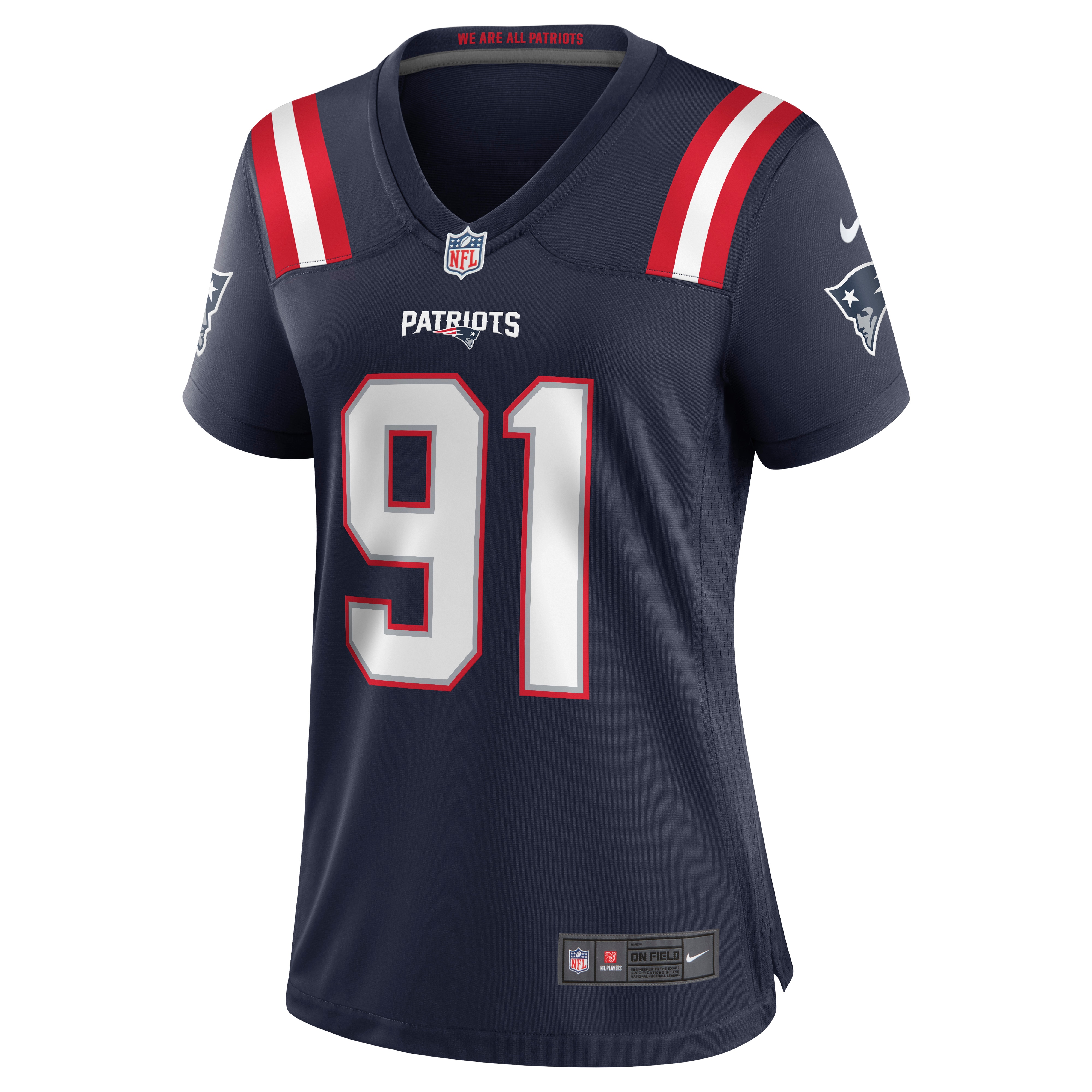 Alternative view of Deatrich Wise Jr. New England Patriots Game Jersey - Women's