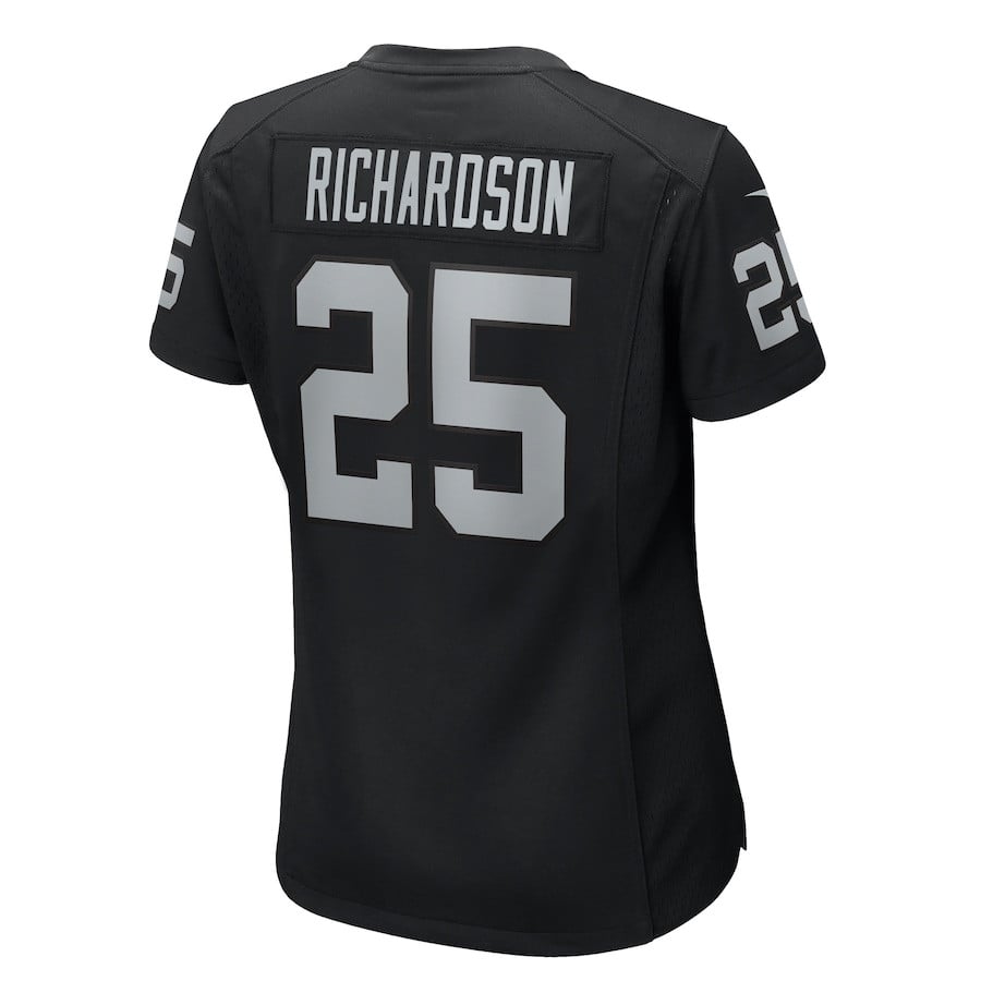 Decamerion Richardson #25 Las Vegas Raiders Game Jersey - Women's | Black - Image 3