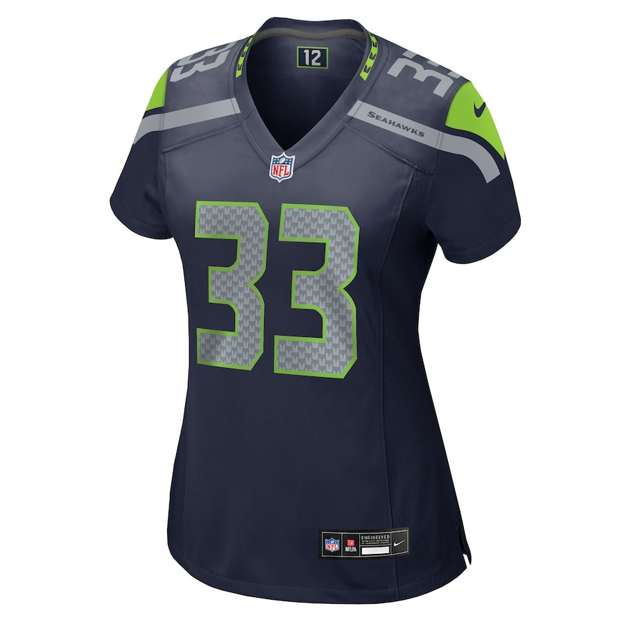Alternative view of Dee Williams #33 Seattle Seahawks Game Jersey - Women's | College Navy