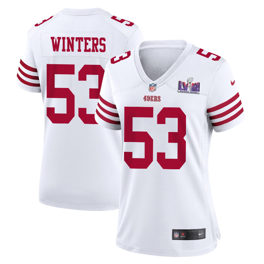 Dee Winters #53 San Francisco 49ers Super Bowl LVIII Patch Game Jersey - Women's | White