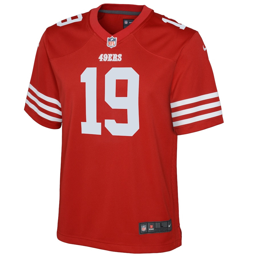 Alternative view of Deebo Samuel #19 San Francisco 49ers Game Jersey - Youth | Scarlet