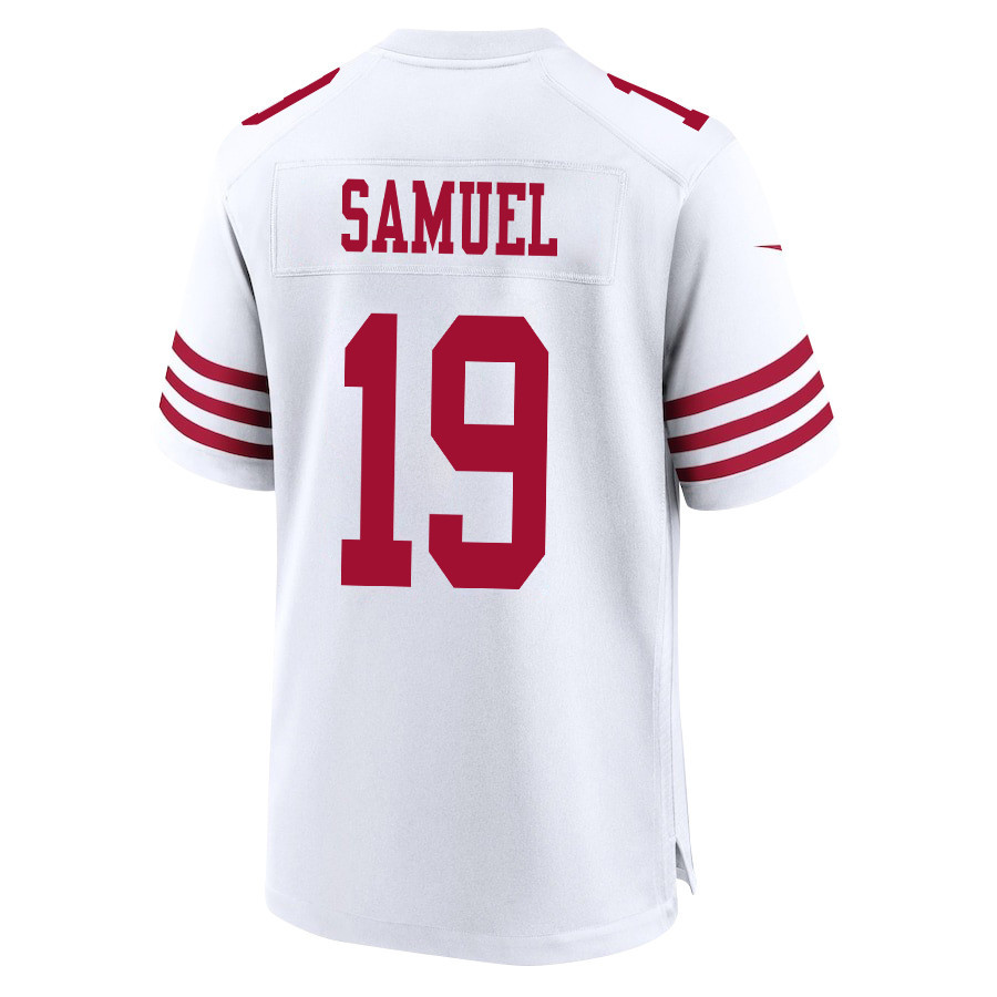 Deebo Samuel #19 San Francisco 49ers Super Bowl LVIII Patch Game Jersey - Men's | White - Image 3