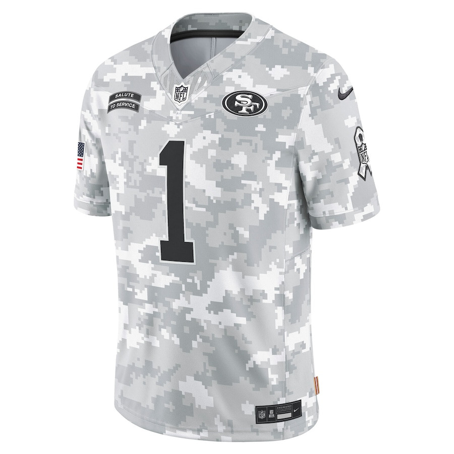 Alternative view of Deebo Samuel Sr #1 San Francisco 49ers Salute To Service Limited Jersey - Men's | Arctic Camo