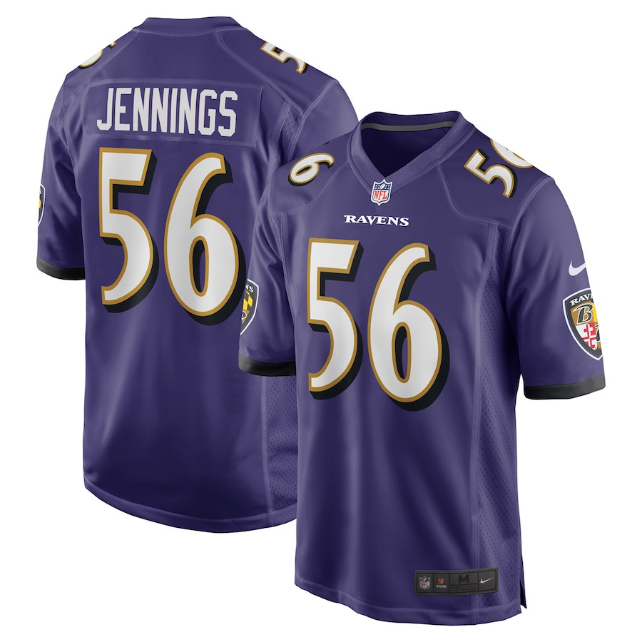 Deion Jennings #56 Baltimore Ravens Game Jersey - Men's | Purple