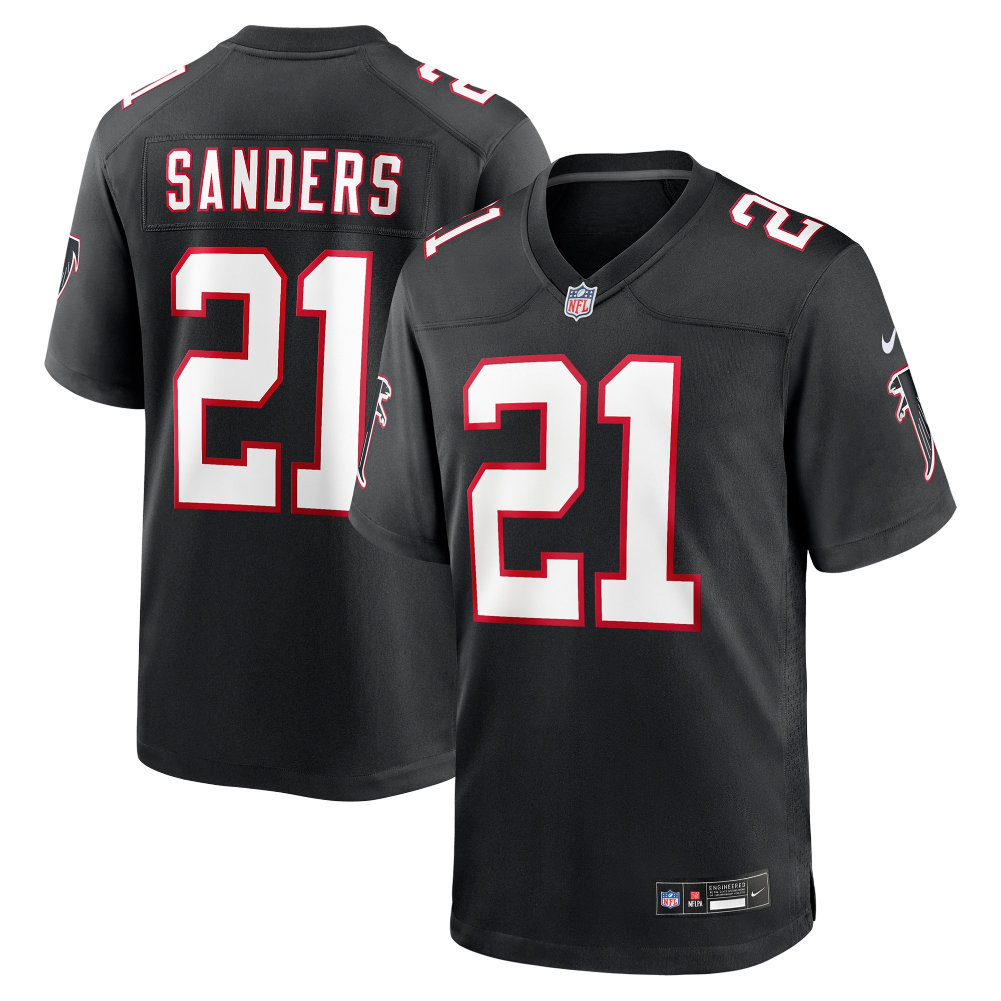 Deion Sanders Atlanta Falcons Alternate Game Jersey - Men's