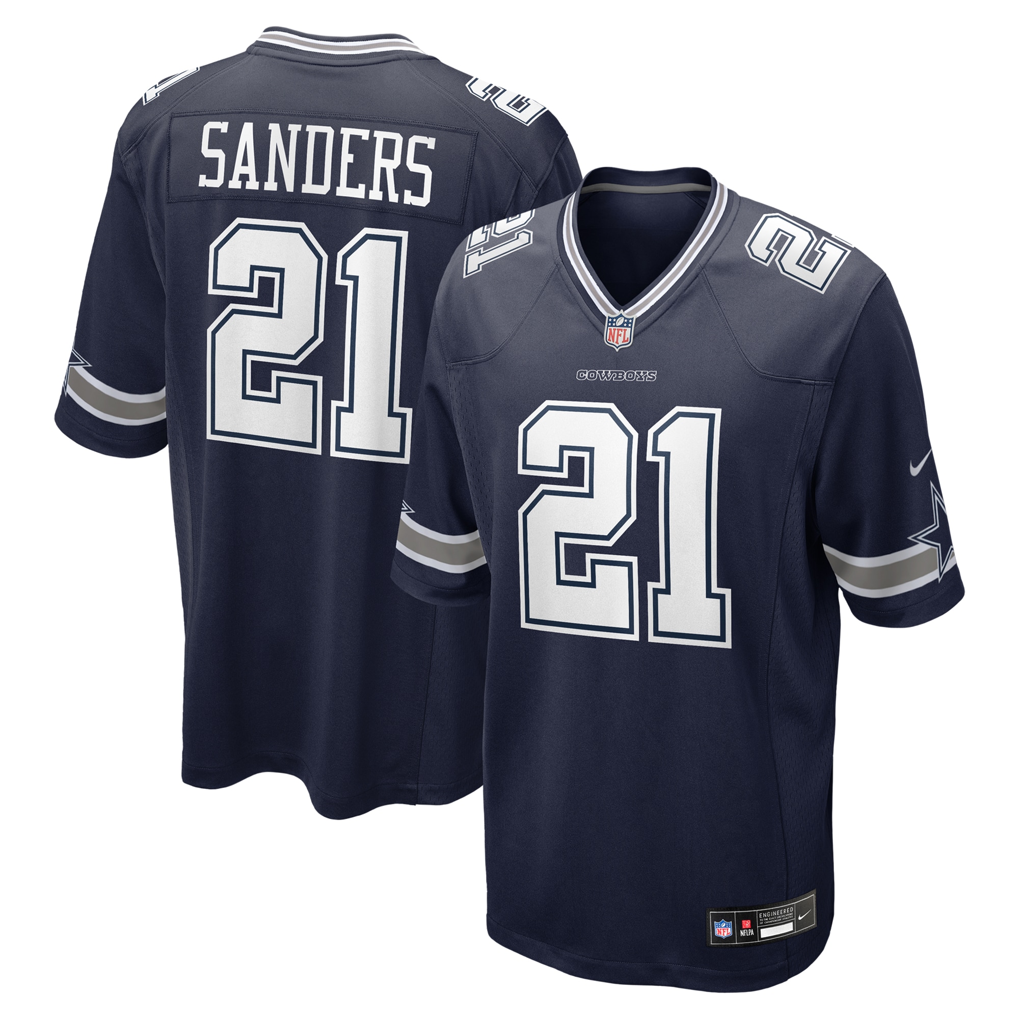 Deion Sanders Dallas Cowboys Retired Player Game Jersey - Men's