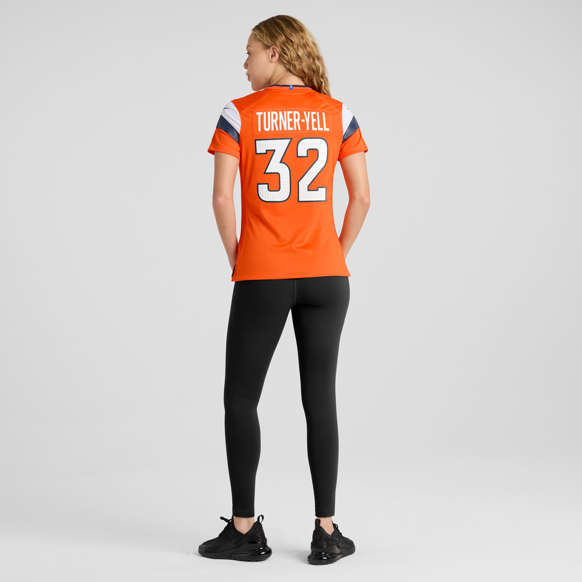 Delarrin Turner-Yell Denver Broncos Game Jersey - Women's | Yell Orange Team Game Jersey - Image 5