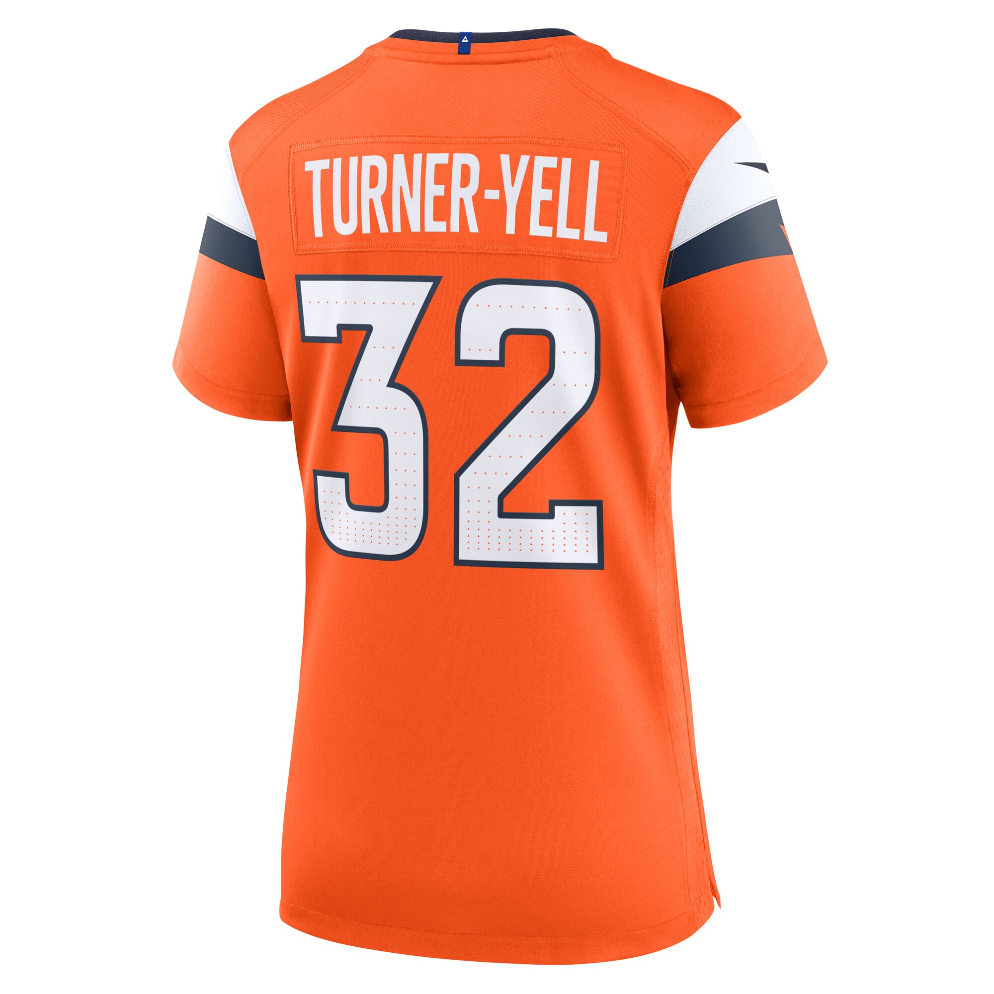 Delarrin Turner-Yell Denver Broncos Game Jersey - Women's | Yell Orange Team Game Jersey - Image 3