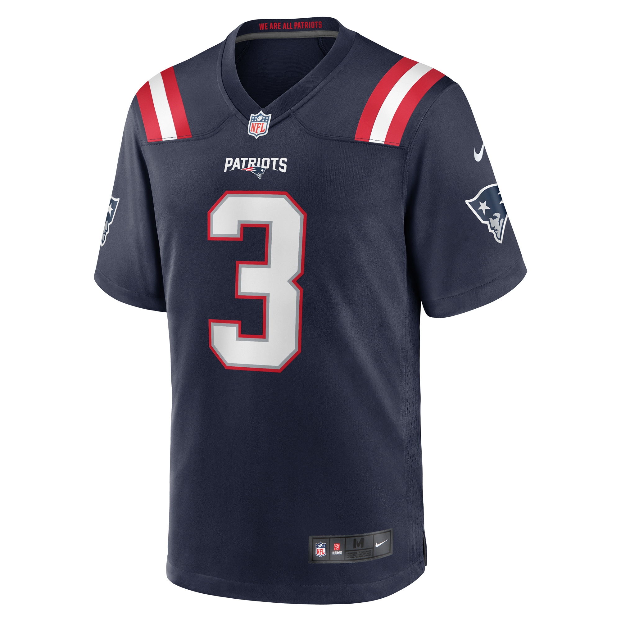 Alternative view of Demario Douglas New England Patriots Game Jersey - Men's