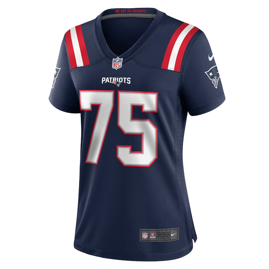 Alternative view of Demontrey Jacobs #75 New England Patriots Game Jersey - Women's | Navy