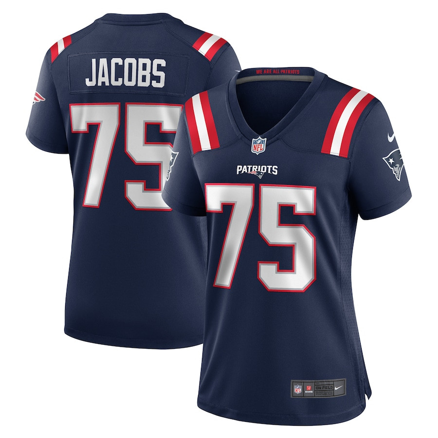Demontrey Jacobs #75 New England Patriots Game Jersey - Women's | Navy