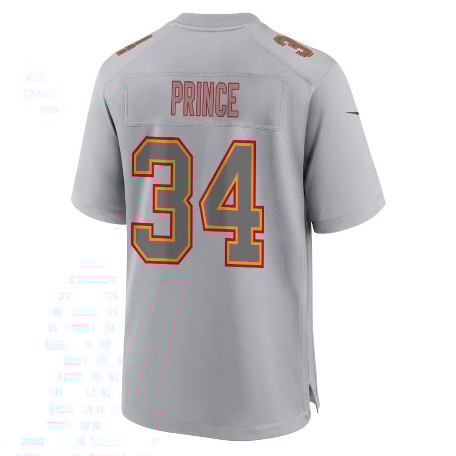 Deneric Prince #34 Kansas City Chiefs Super Bowl LVIII Champions 4X Game Jersey - Men's | Gray - Image 3