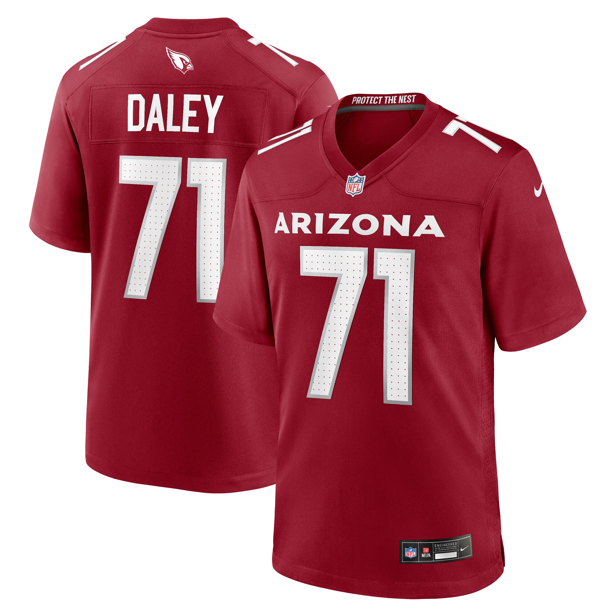Dennis Daley Arizona Cardinals Game Jersey - Men's