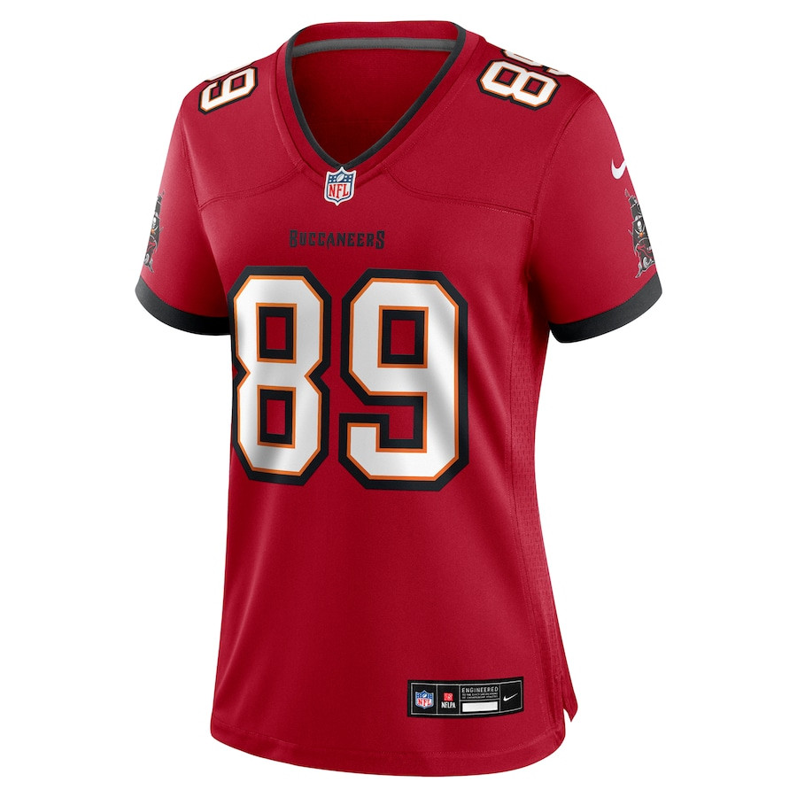 Alternative view of Dennis Houston #89 Tampa Bay Buccaneers Game Jersey - Women's | Red