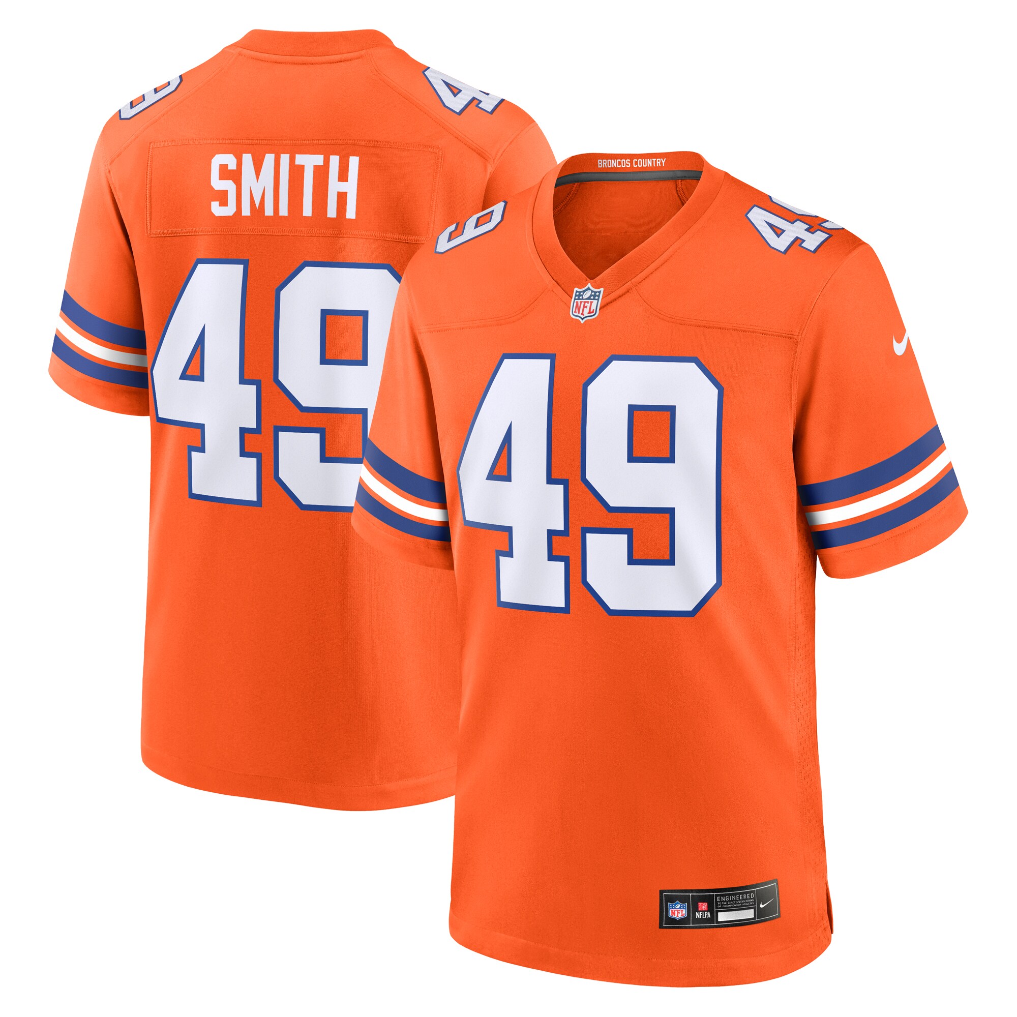 Dennis Smith Denver Broncos Throwback Game Jersey - Men's