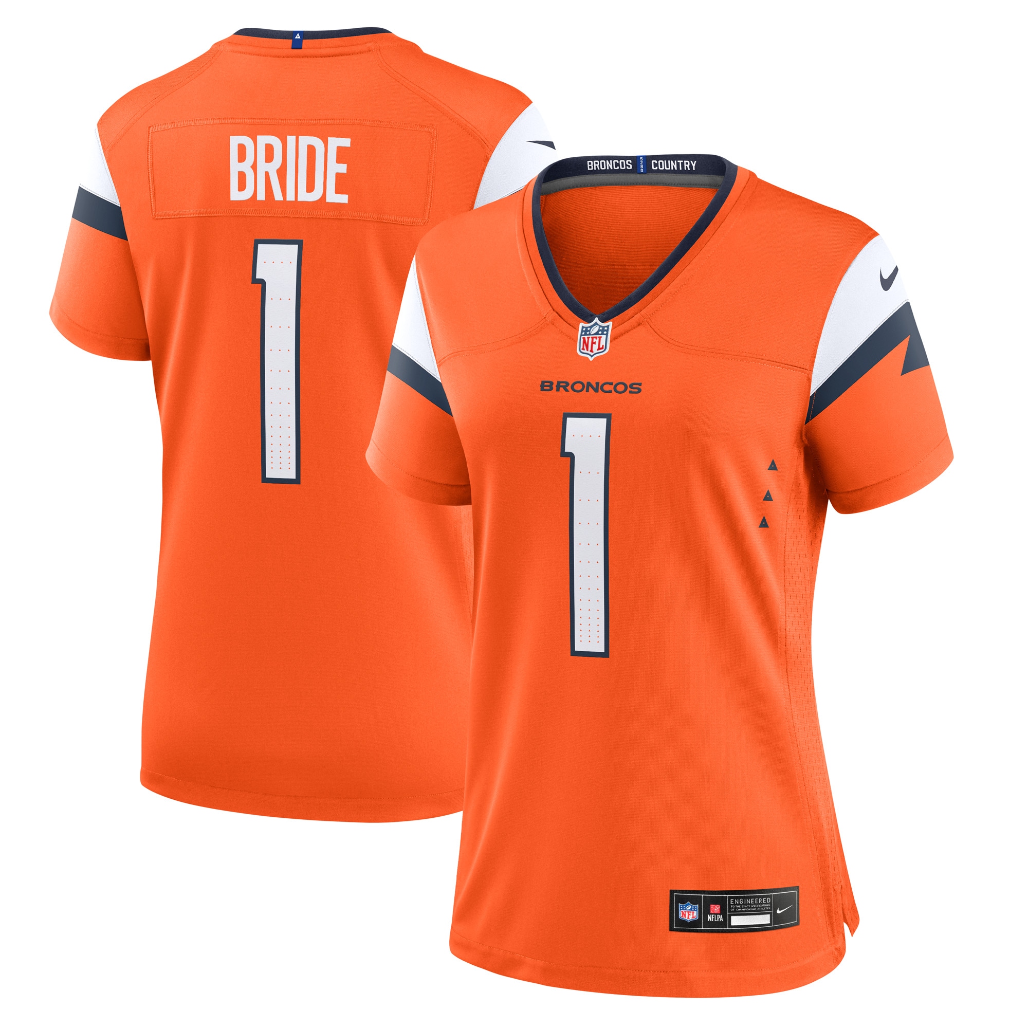 Denver Broncos Number #1 Denver Broncos Game Jersey - Women's