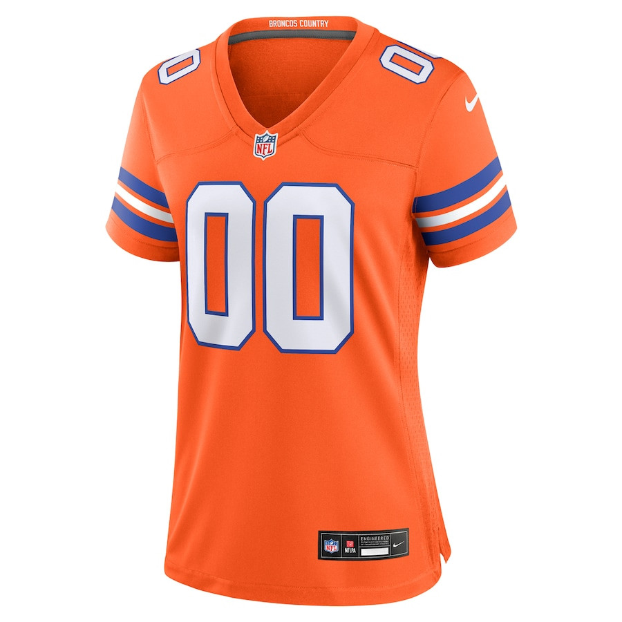 Alternative view of Denver Broncos Throwback Game Jersey - Women's | Orange