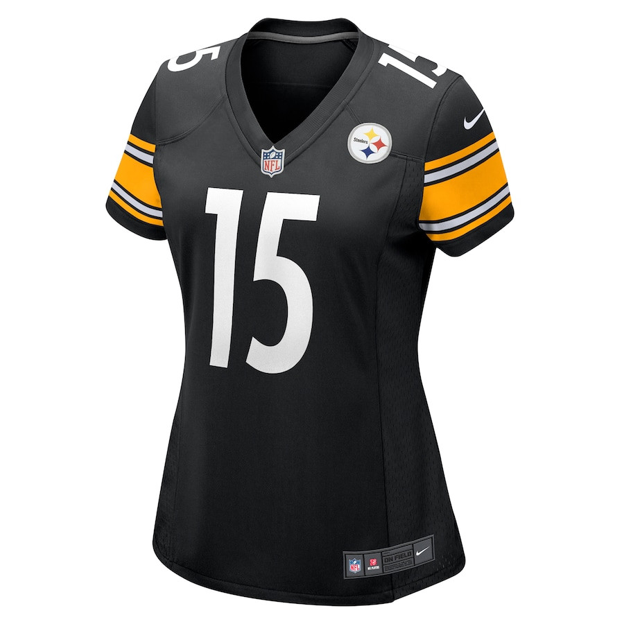 Alternative view of Denzel Mims #15 Pittsburgh Steelers Game Jersey - Women's | Black