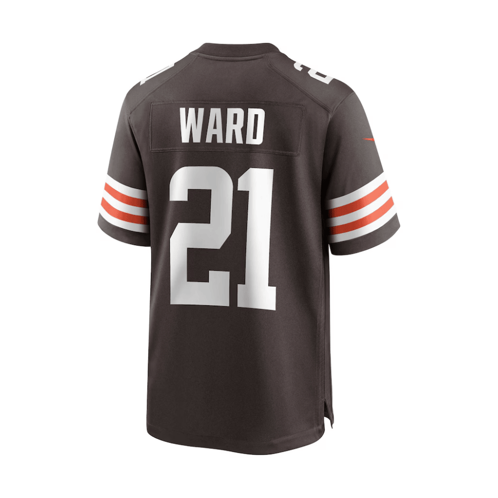 Denzel Ward #21 Cleveland Browns Game Jersey - Men's | Brown - Image 3