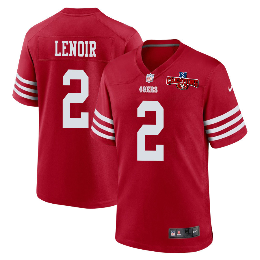 Deommodore Lenoir #2 San Francisco 49ers Game Jersey - Men's | Scarlet