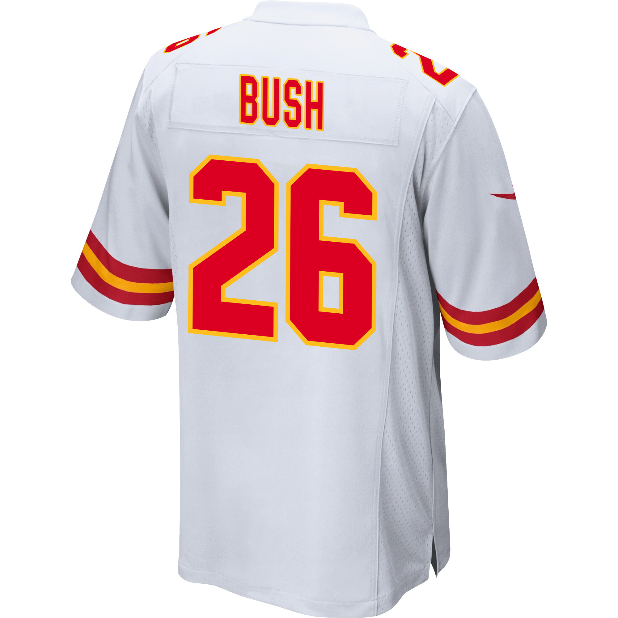 Deon Bush #26 Kansas City Chiefs Super Bowl LVIII Patch Game Jersey - Men's | White - Image 3