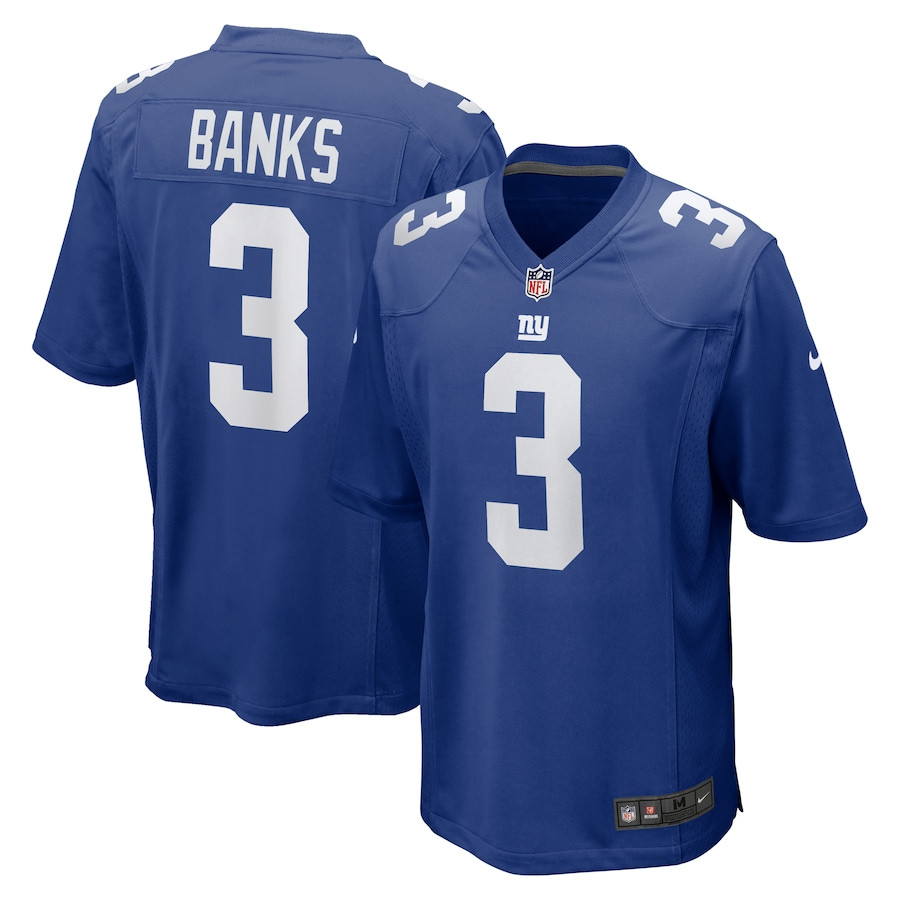 Deonte Banks #3 New York Giants Game Jersey - Men's | Royal