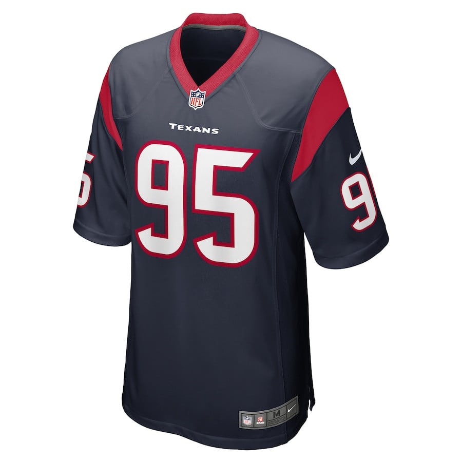 Alternative view of Derek Barnett #95 Houston Texans Game Jersey - Men's | Navy
