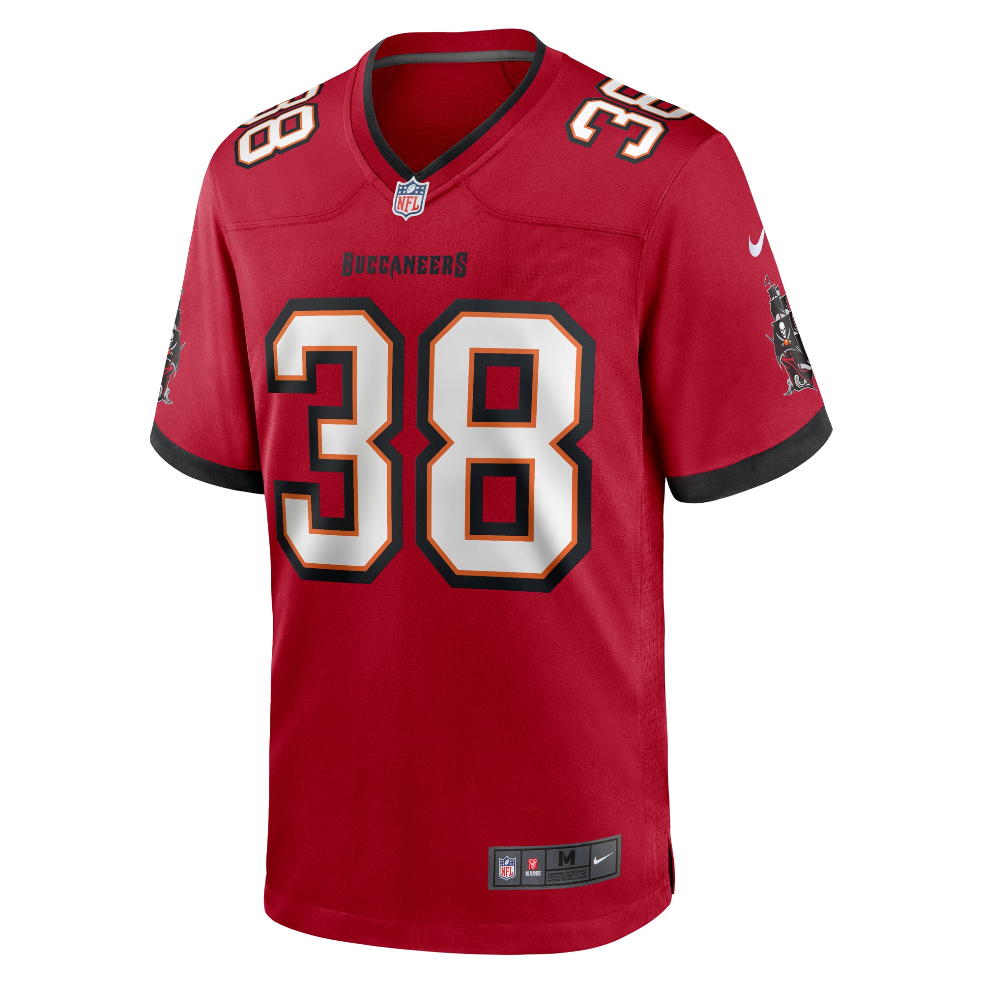 Alternative view of Derrek Pitts Tampa Bay Buccaneers Game Jersey - Men's