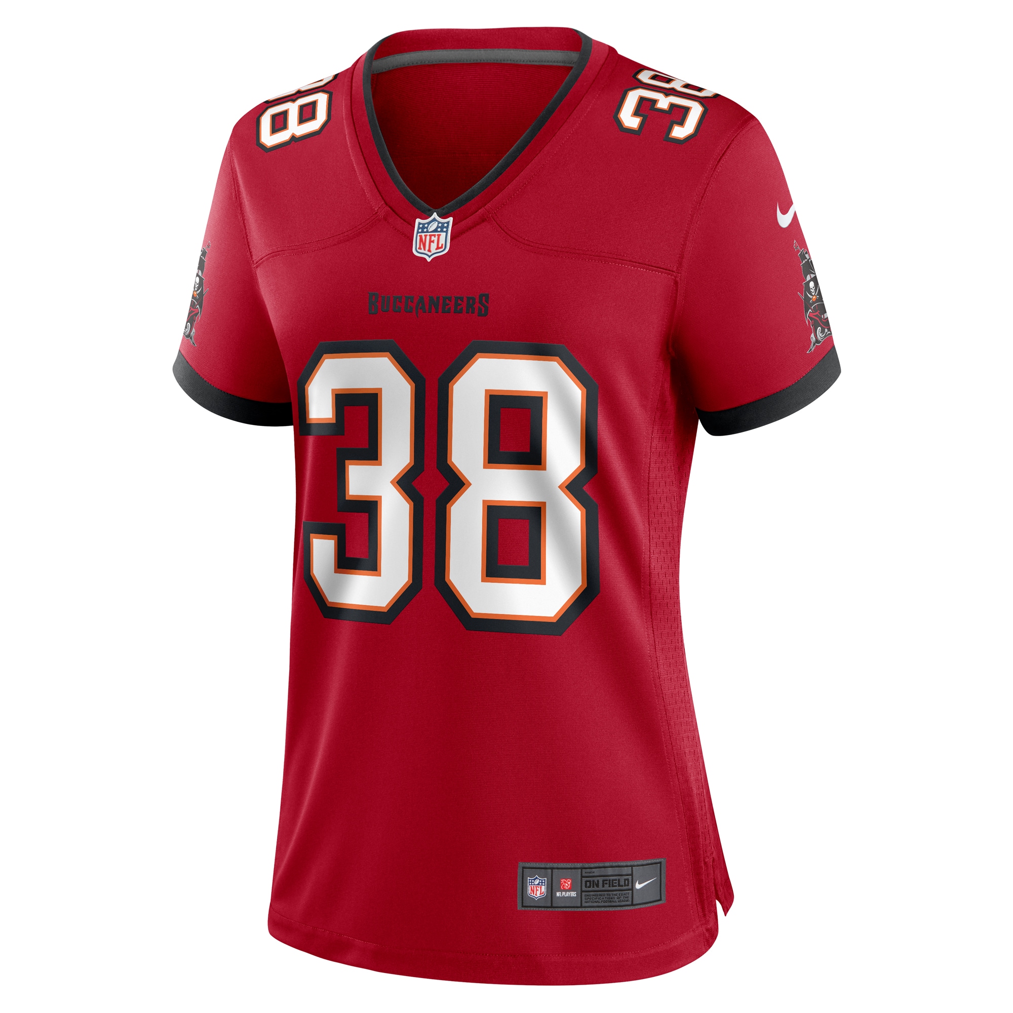 Alternative view of Derrek Pitts Tampa Bay Buccaneers Game Jersey - Women's