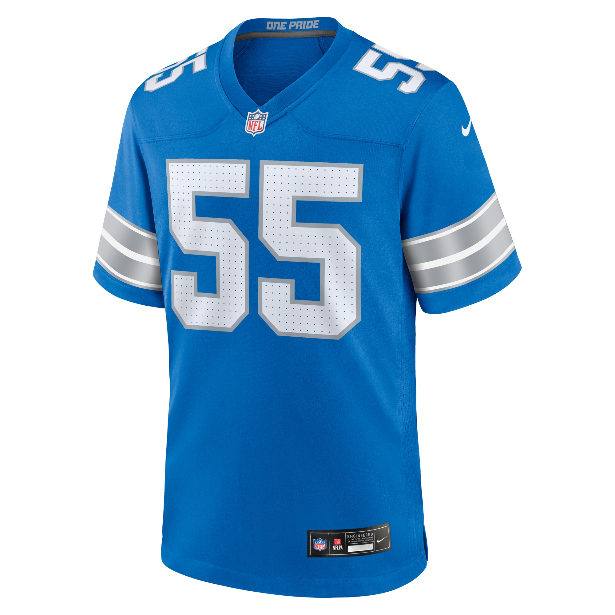 Alternative view of Derrick Barnes Detroit Lions Game Jersey - Men's