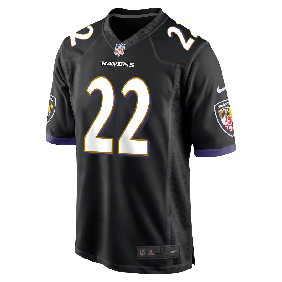 Alternative view of Derrick Henry #22 Baltimore Ravens Game Jersey - Men's | Black