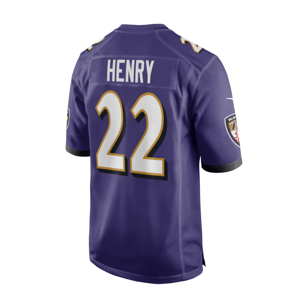Derrick Henry #22 Baltimore Ravens Game Jersey - Men's | Purple - Image 3