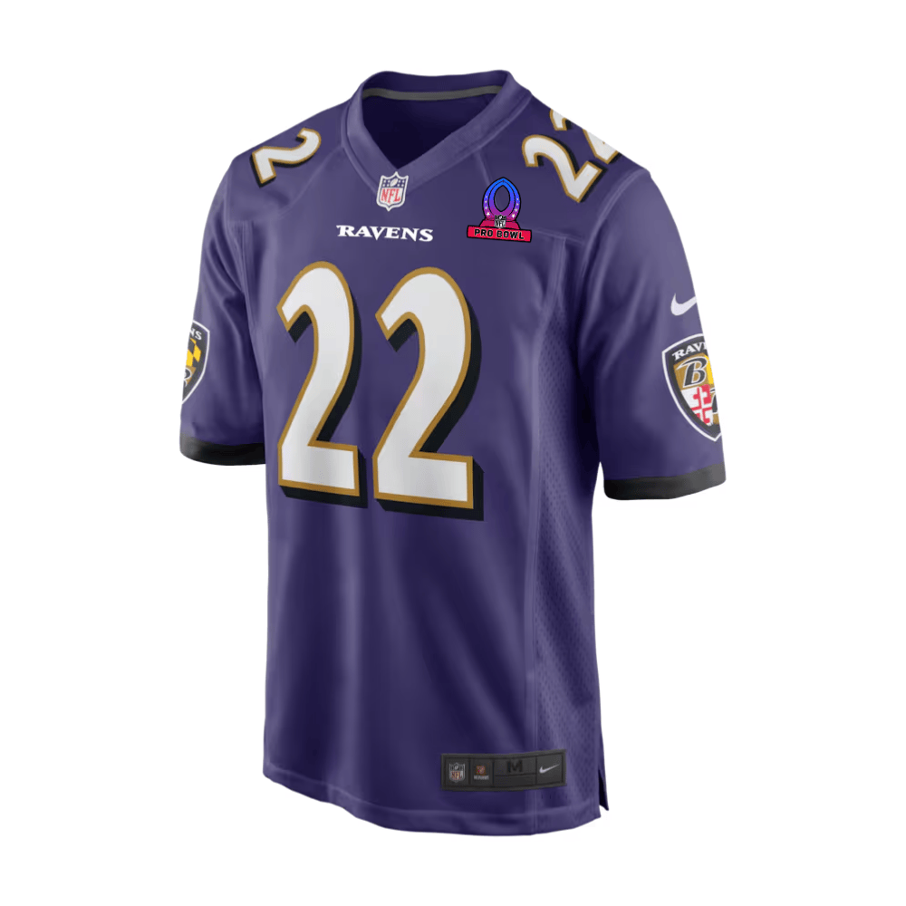 Alternative view of Derrick Henry #22 Baltimore Ravens Game Jersey - Men's | Purple