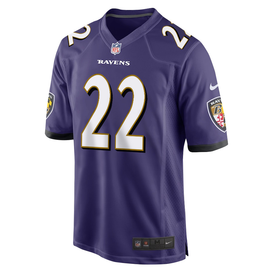 Alternative view of Derrick Henry #22 Baltimore Ravens Game Jersey - Men's | Purple