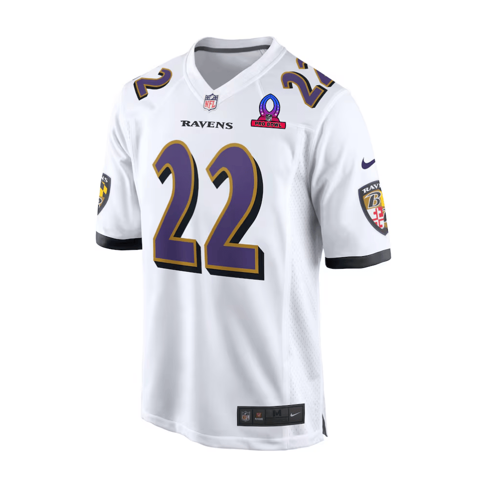 Alternative view of Derrick Henry #22 Baltimore Ravens Game Jersey - Men's | White