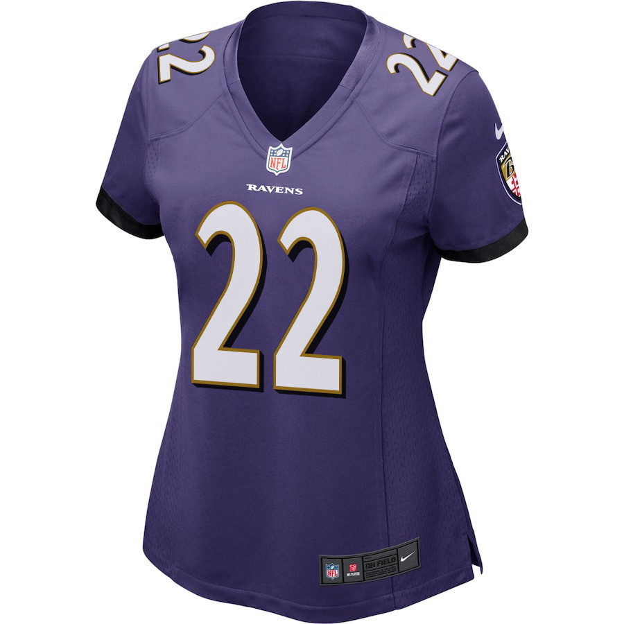 Alternative view of Derrick Henry #22 Baltimore Ravens Game Jersey - Women's | Purple
