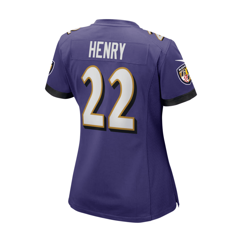 Alternative view of Derrick Henry #22 Baltimore Ravens Game Jersey - Women's | Purple