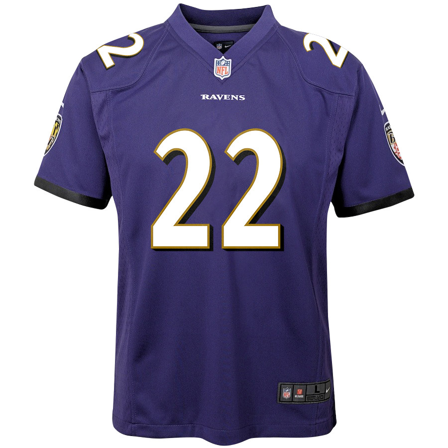 Alternative view of Derrick Henry #22 Baltimore Ravens Game Jersey - Youth | Purple