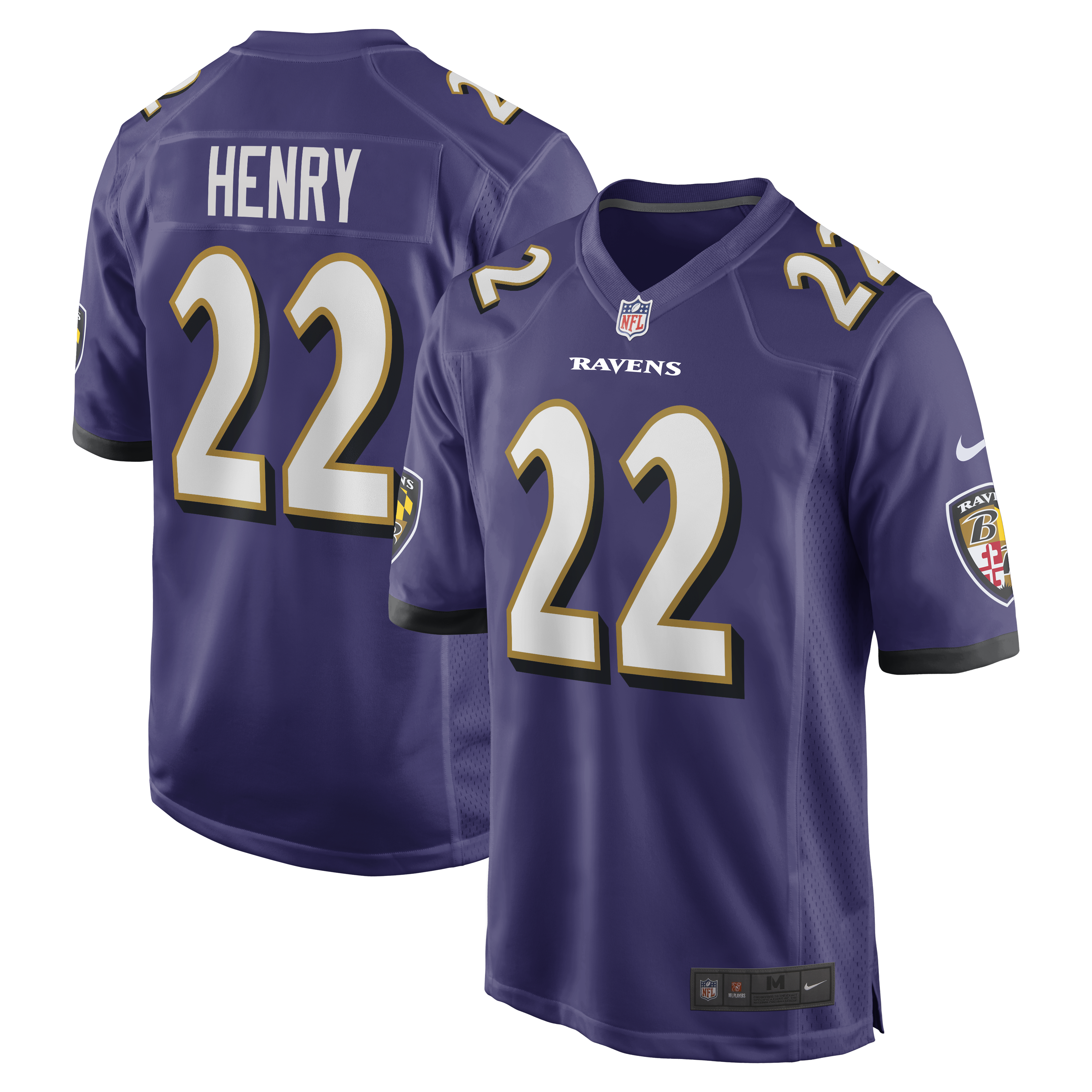 Derrick Henry Baltimore Ravens Game Jersey - Men's